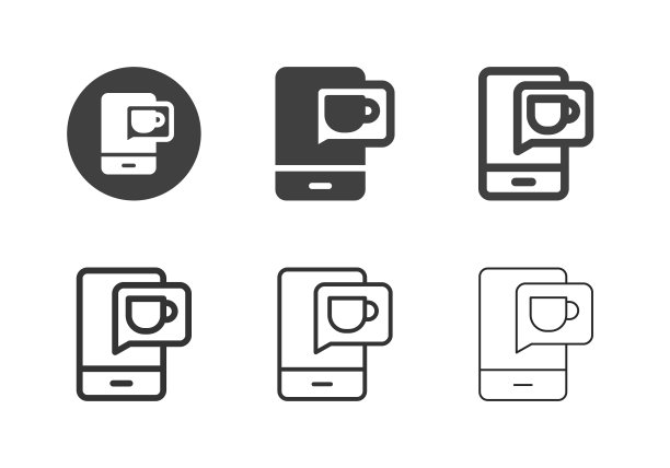 在线咖啡订购图标-多系列图片下载