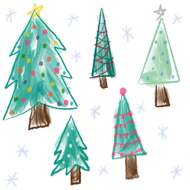 各种圣诞树图片下载