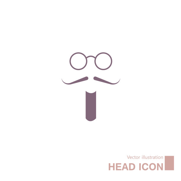 矢量画胡子。图片下载