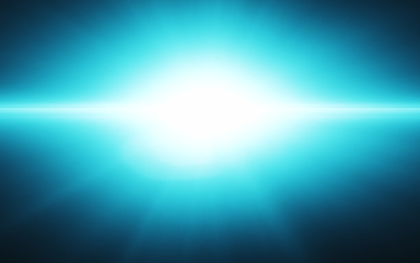 蓝色光学透镜光晕图片下载