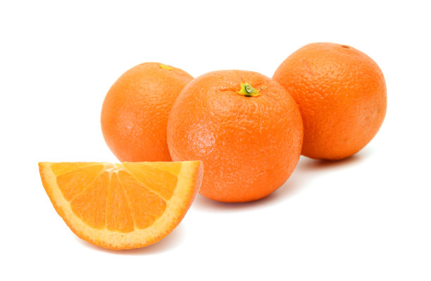 Nice fresh orange isolated on a white background图片下载
