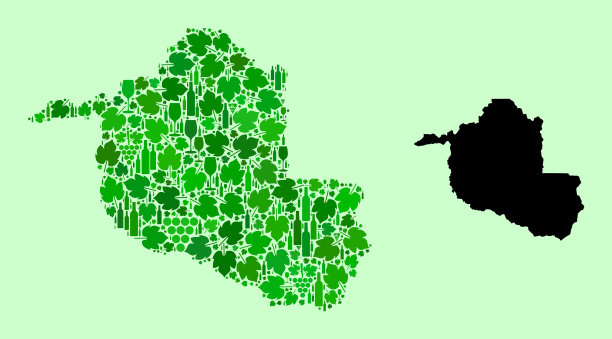 朗多尼亚州地图-葡萄酒的组成和图片下载