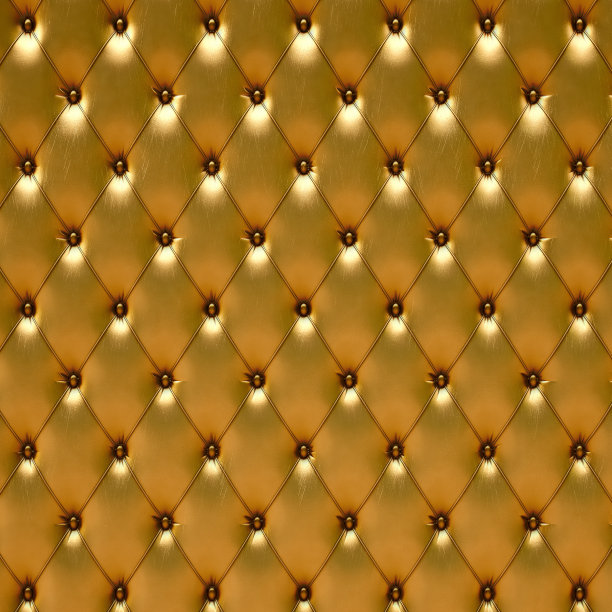沙发内饰以抽象的金色皮革质感为背景图片下载
