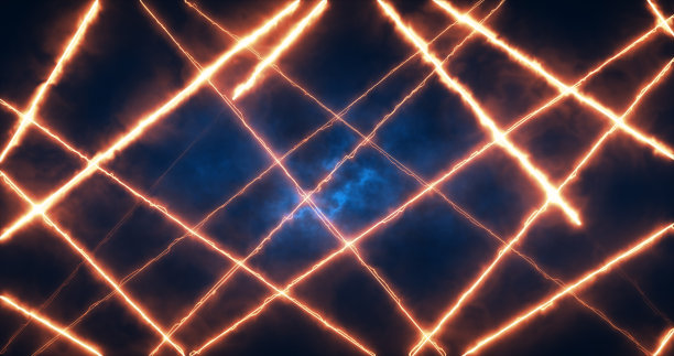 抽象橙色火焰霓虹灯能量线神奇发光的背景图片下载