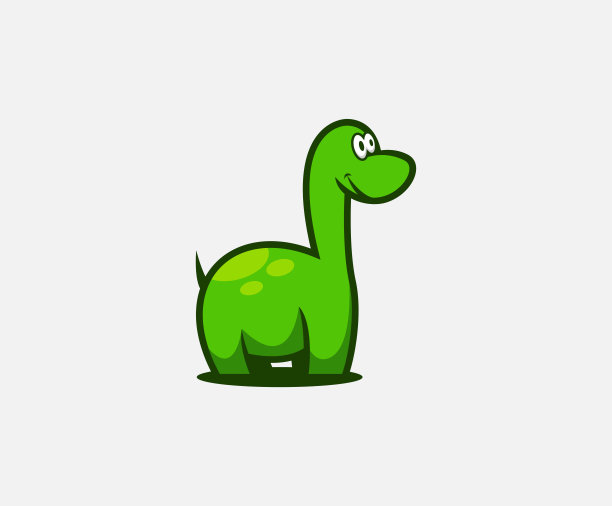 小卡通恐龙图标矢量设计模板图片下载