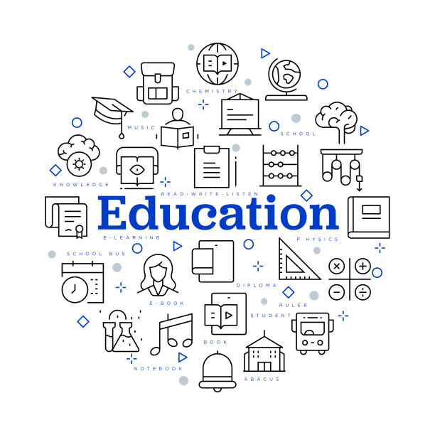 教育的概念。矢量设计与图标和关键字。图片下载