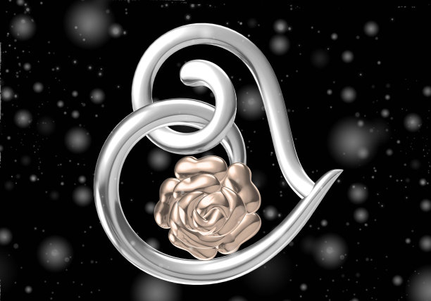 白色背景上美丽的吊坠。3d渲染图片下载