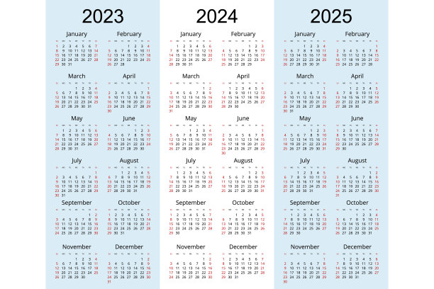 日历规划师2024,2025,2026，企业设计规划师模板。一周从周日开始图片下载