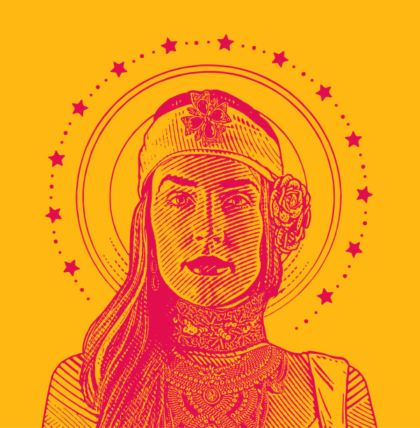 一个美丽的波西米亚女人的肖像图片下载