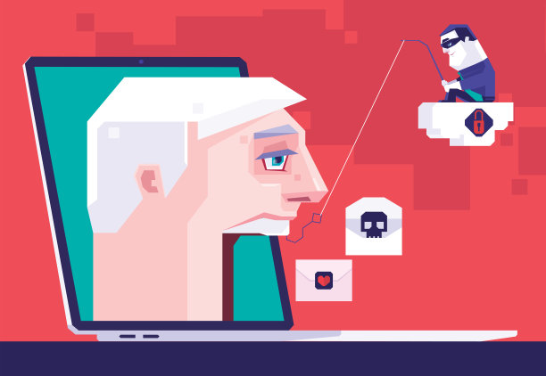 黑客在笔记本电脑上钓鱼图片下载