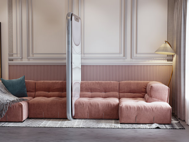 粉红色客厅用手机划分图片下载