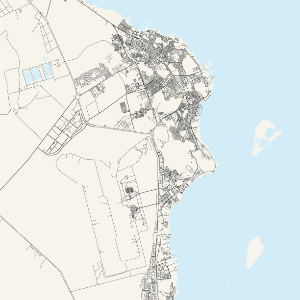 赫尔加达，埃及矢量地图图片下载