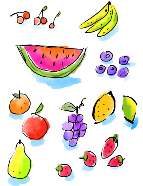 手绘水果图片下载
