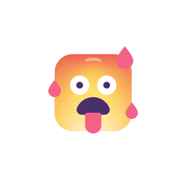 Emoticon设计立方体形状颜色渐变图片下载