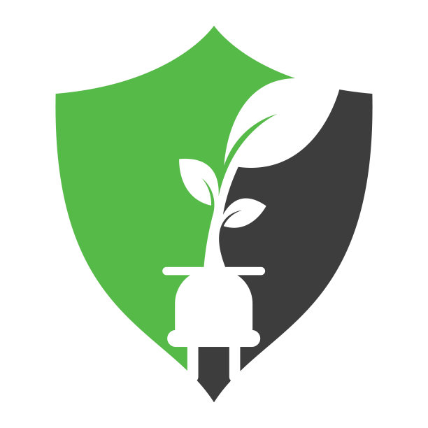 生态插头矢量标志设计。图片下载