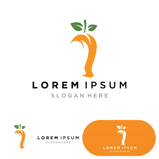 芒果水果标志矢量插图设计模板。芒果扁平的风格。芒果图标。芒果和健康水果设计，现代风格。矢量图图片下载