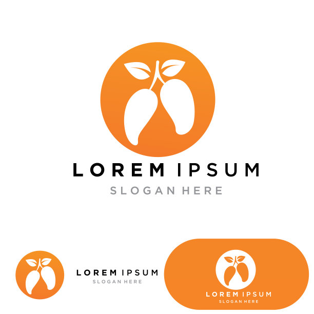 芒果水果标志矢量插图设计模板。芒果扁平的风格。芒果图标。芒果和健康水果设计，现代风格。矢量图图片下载