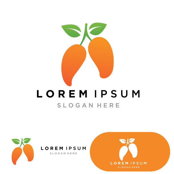 芒果水果标志矢量插图设计模板。芒果扁平的风格。芒果图标。芒果和健康水果设计，现代风格。矢量图图片下载