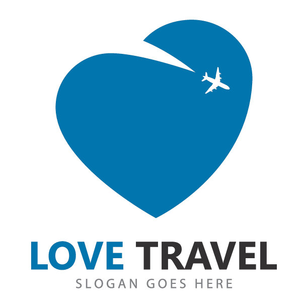 爱旅行标志矢量图标模板图片下载