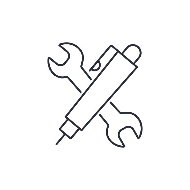 技术任务、指导、服务工具。矢量线性图标隔离在白色背景。图片下载