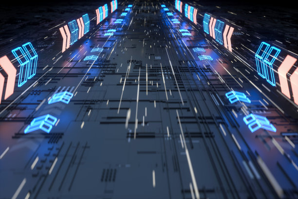 蓝色信息高速公路图片下载