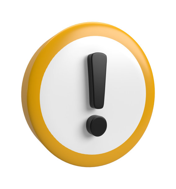 感叹号标志3d插图图片下载