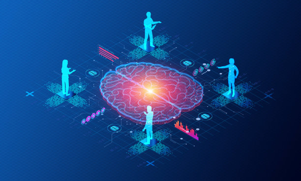 人工智能即服务- AIaaS - 3D插图图片下载