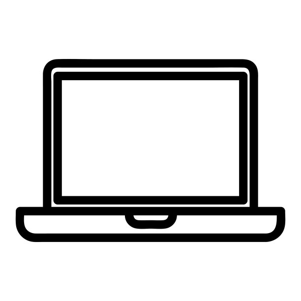 笔记本矢量图标，轮廓样式，隔离在白色背景上。图片下载