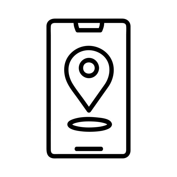 GPS矢量图标，轮廓样式，隔离在白色背景上。图片下载