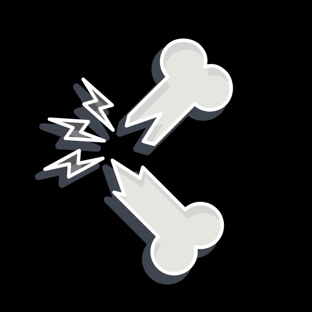 图标断骨。与骨科符号有关。光滑的风格。简单的设计可编辑。简单的说明图片下载