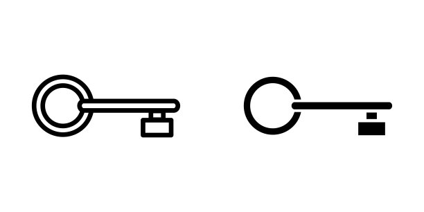 插图矢量图形的关键图标模板图片下载