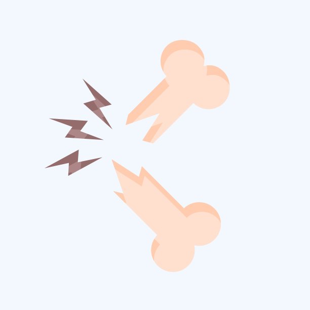 图标断骨。与骨科符号有关。平的风格。简单的设计可编辑。简单的说明图片下载