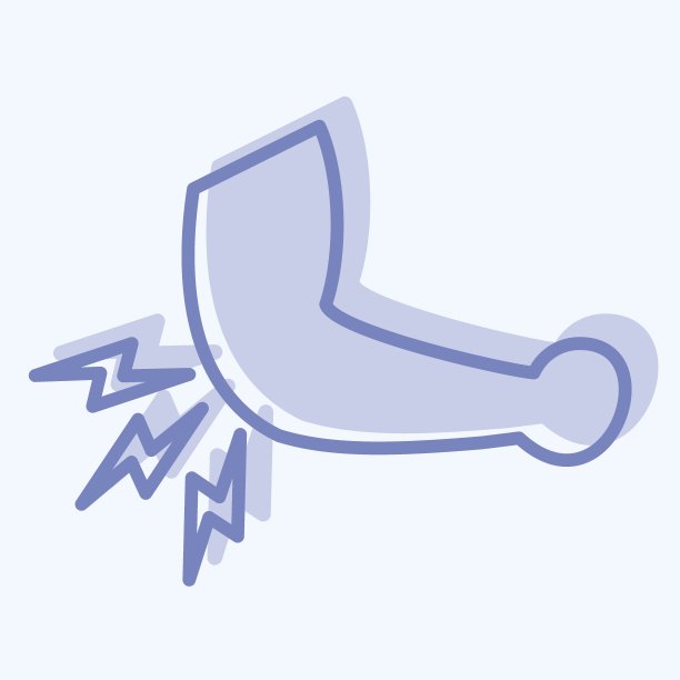 图标肘部。与骨科符号有关。双音风格。简单的设计可编辑。简单的说明图片下载