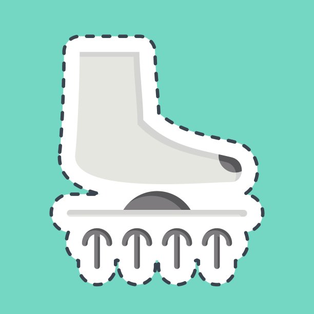 贴纸线切割矫形。与骨科符号有关。简单的设计可编辑。简单的说明图片下载