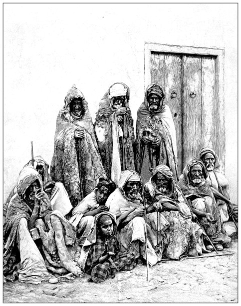 古画:阿尔及利亚的乞丐图片下载