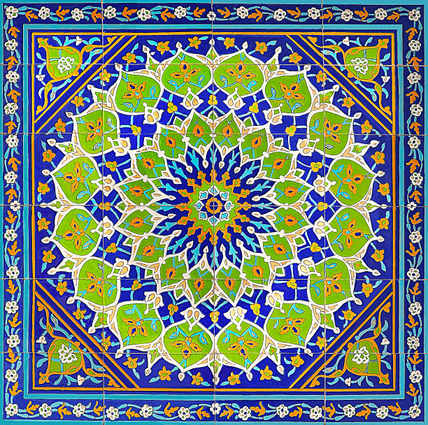 绘制大型阿拉伯建筑图案。图片下载