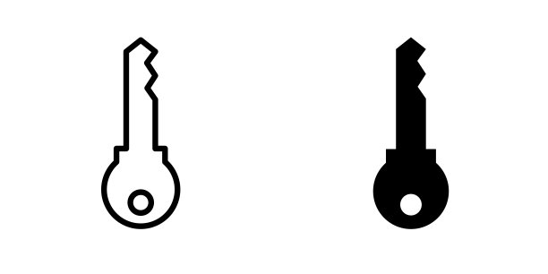 插图矢量图形的关键图标模板图片下载