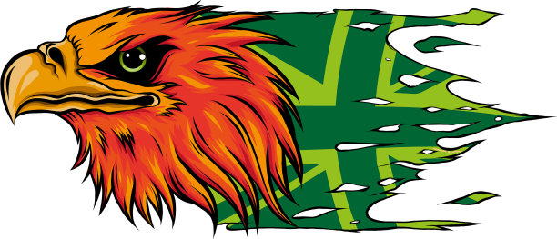 吉祥物头上有一只鹰的图案图片下载