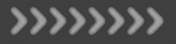 黑白箭头带半色调效果图片下载