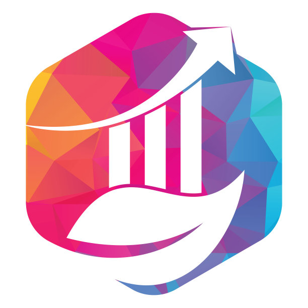 财务叶标志模板。自然统计标志图标矢量。图片下载