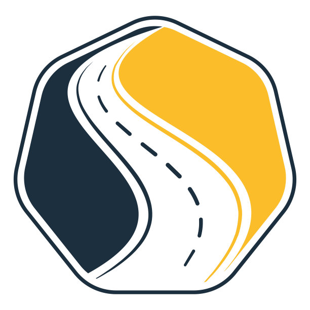 创意公路之旅标志设计。图片下载