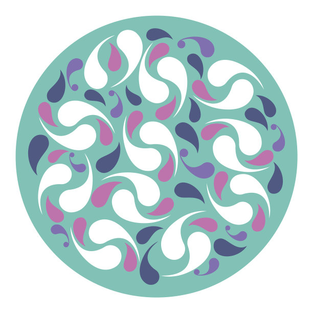 基于蔬菜图案的圆形图案图片下载