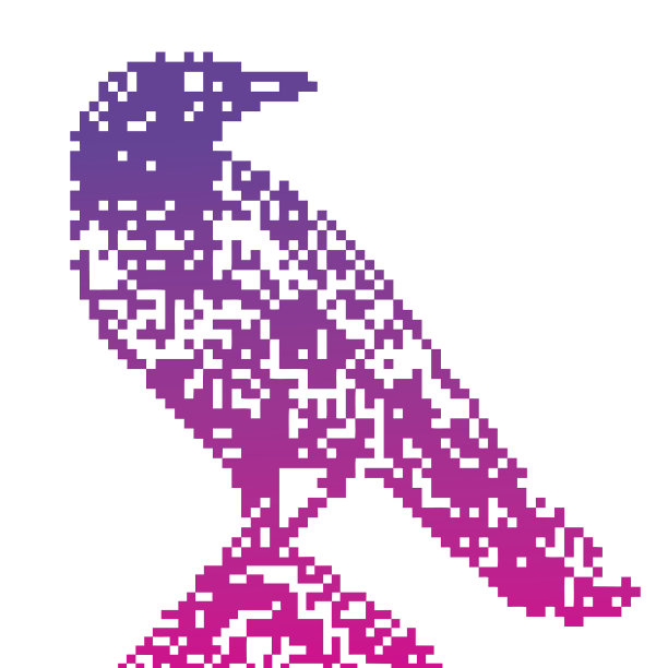 像素乌鸦栖息与故障技术图片下载