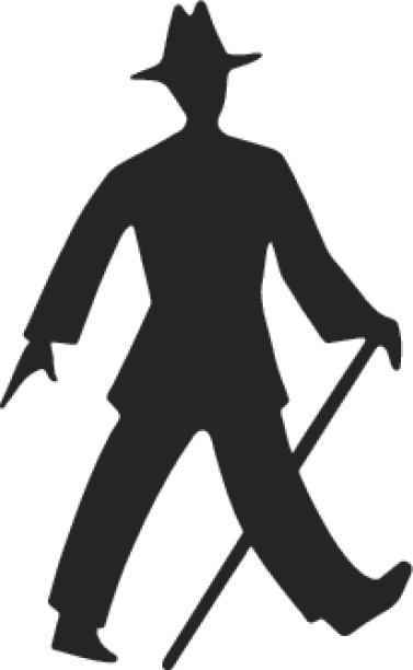 戴帽用手杖的男人图片下载