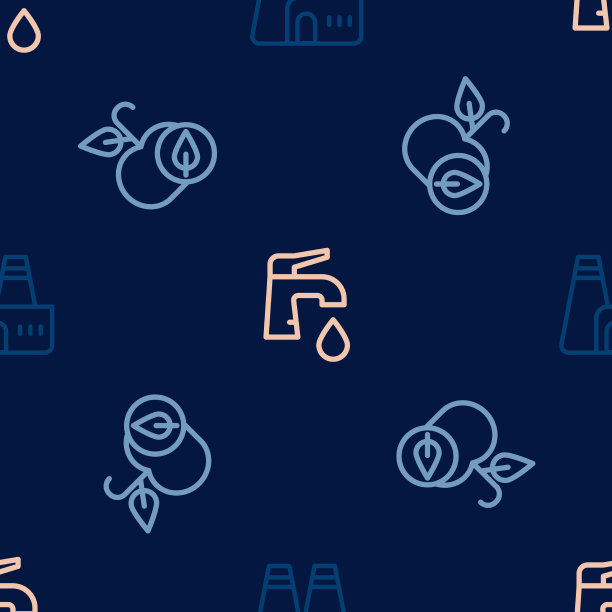 集生产线工厂生产苹果和自来水龙头图片下载