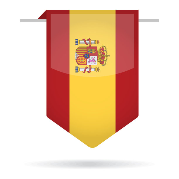 西班牙-书签旗帜矢量光滑的图标图片下载