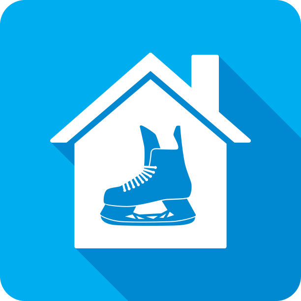 房子冰球滑冰图标剪影图片下载