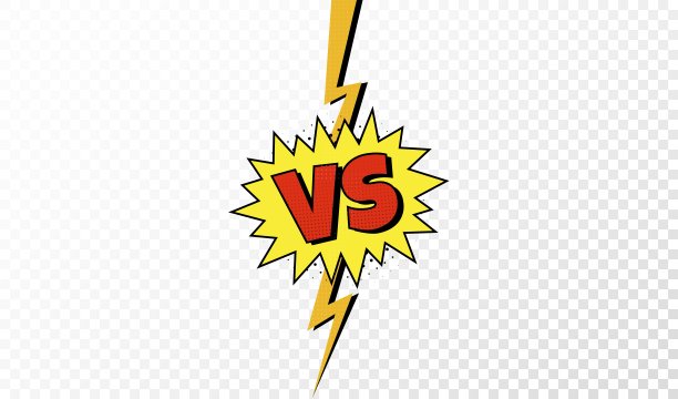 对比。VS决斗流行艺术背景。矢量卡通运动或游戏决斗概念图片下载