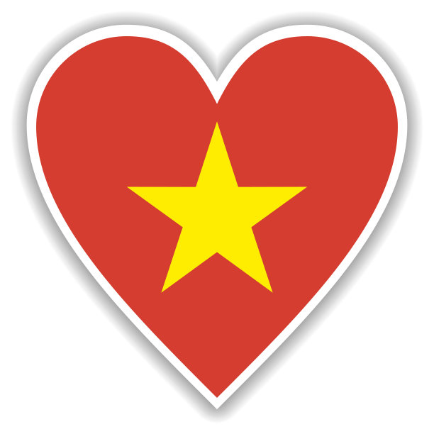 带有阴影和白色轮廓的越南威尔士旗图片下载