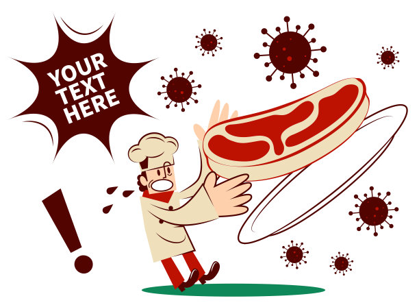 食品安全问题，厨师发现食品不卫生或被冠状病毒(covid-19，细菌，病毒)污染图片下载